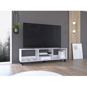 Mesa para TV Tunez, Blanco Duqueza, para televisor hasta 70 pulgadas