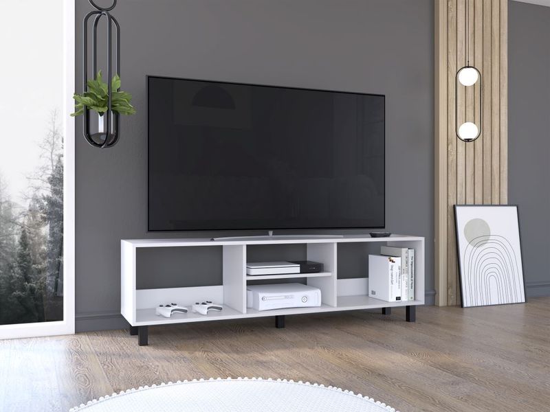 Mesa Para Tv Ame, Miel, con Espacio Para Televisor de Hasta 65 Pulgada -  VIRTUAL MUEBLES