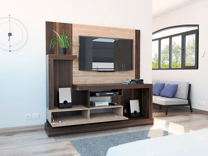 Mesa Para Tv Ascher, Blanco Duqueza, con Espacio Para Televisor de Has -  VIRTUAL MUEBLES