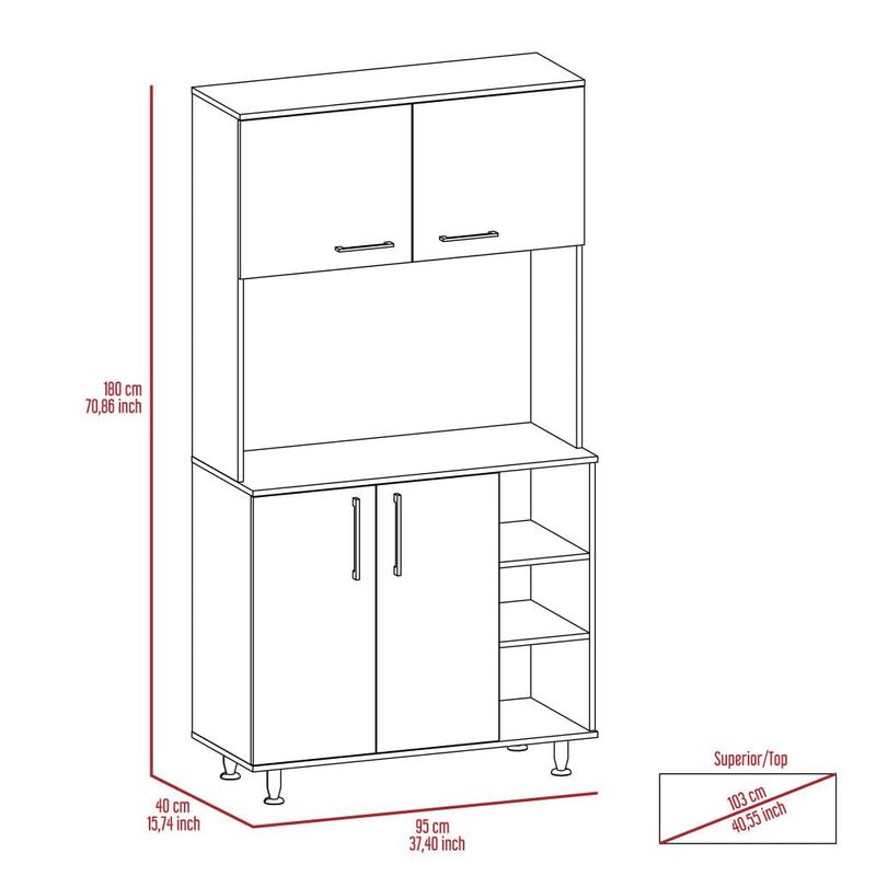 Estante Bagan 180 cm Blanco