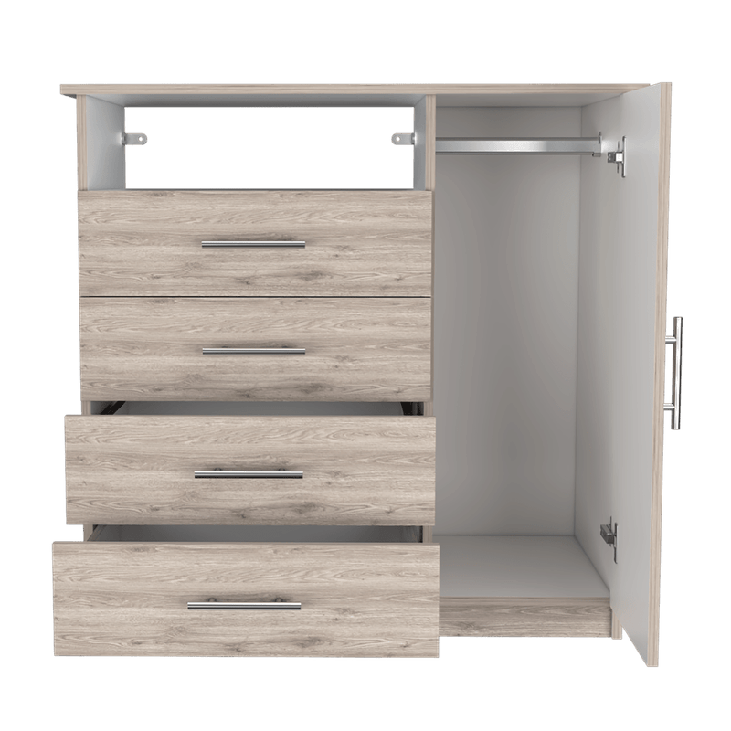 Mueble Tocador Wesley, Miel y Blanco, Cuatro Cajones Para Ubicar Maqui -  VIRTUAL MUEBLES