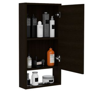 Gabinete de Baño Merín, Wengue, con espejo y tres entrepaños ZF