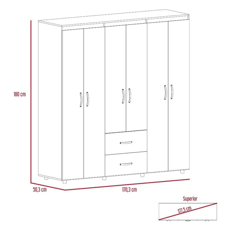 Combo adhara para habitación, incluye closet y mesa de noche