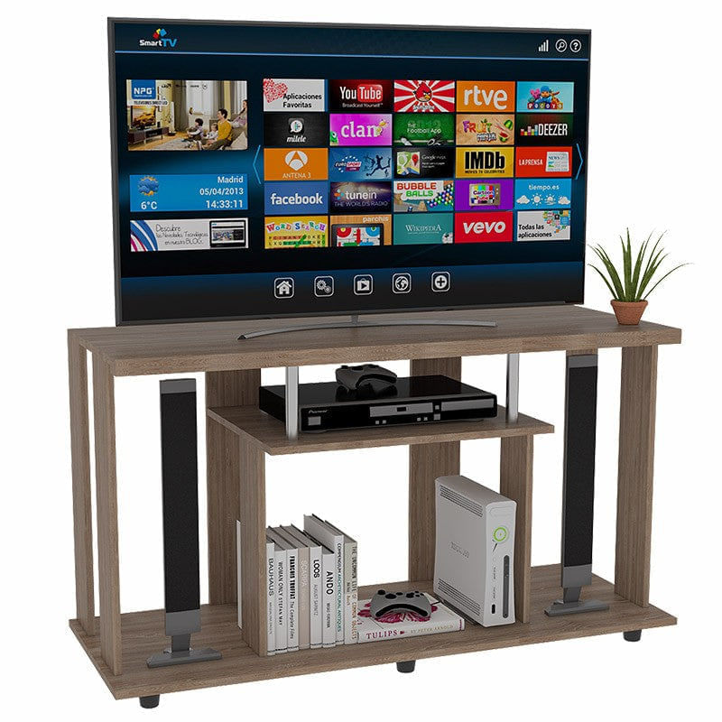 Mesa Para Tv Ame, Miel, con Espacio Para Televisor de Hasta 65 Pulgada -  VIRTUAL MUEBLES