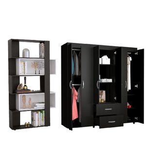 Combo Dormitorio Jou, Biblioteca + Closet