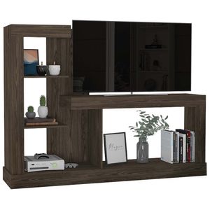 Mesa para TV Samir, Chocolate, con espacio para televisor de hasta 55 pulgadas