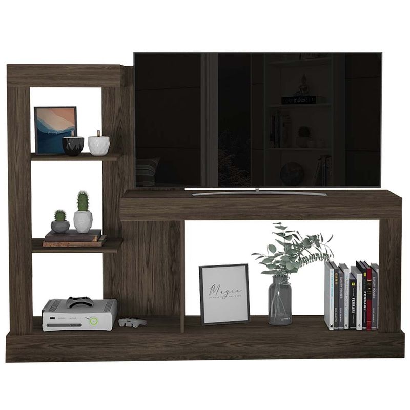 Mesa Para Tv Tunez Blanco y Café Claro Para Televisor Hasta 70 Pulgada -  VIRTUAL MUEBLES