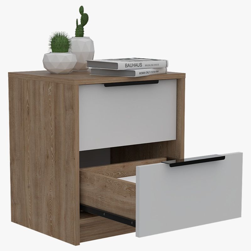 Mueble Tocador Wesley Miel y Blanco