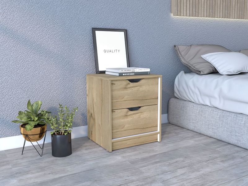 Mueble Tocador Wesley, Miel y Blanco, Cuatro Cajones Para Ubicar Maqui -  VIRTUAL MUEBLES