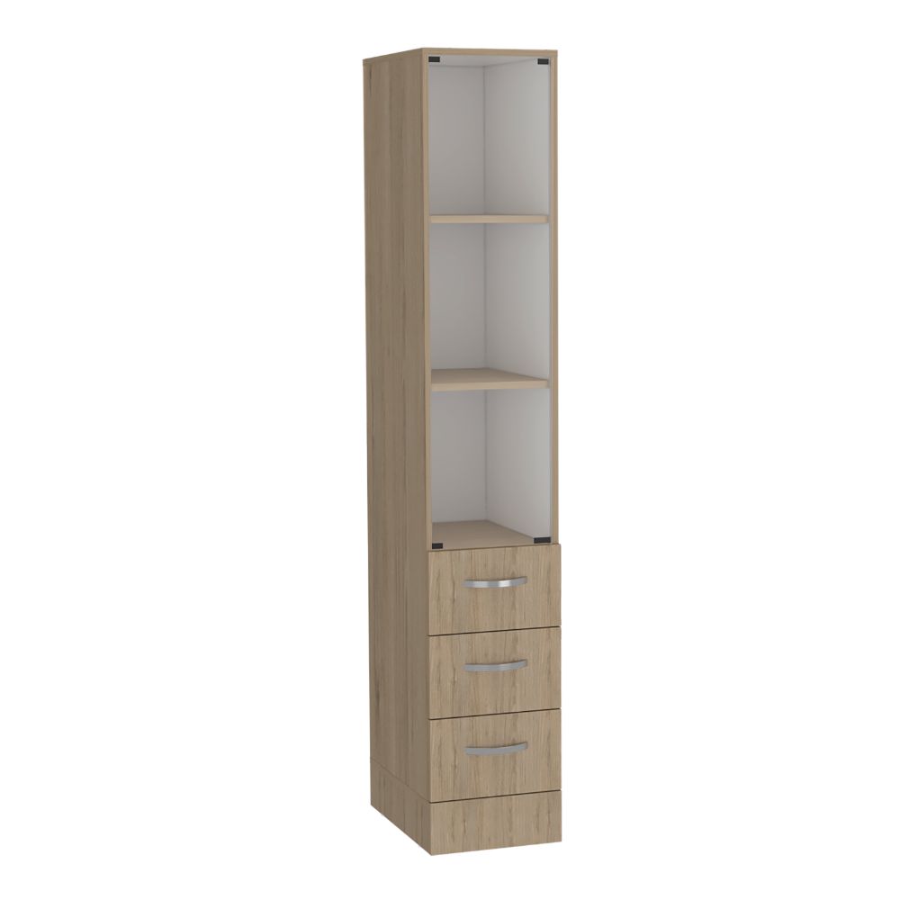 Mueble Auxiliar de Baño Picasso, Beige y Blanco, con Dos