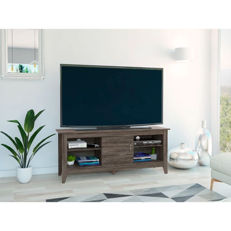 Mesa Para Tv Sarume, Beige, con Puerta 65 Pulgadas - VIRTUAL MUEBLES