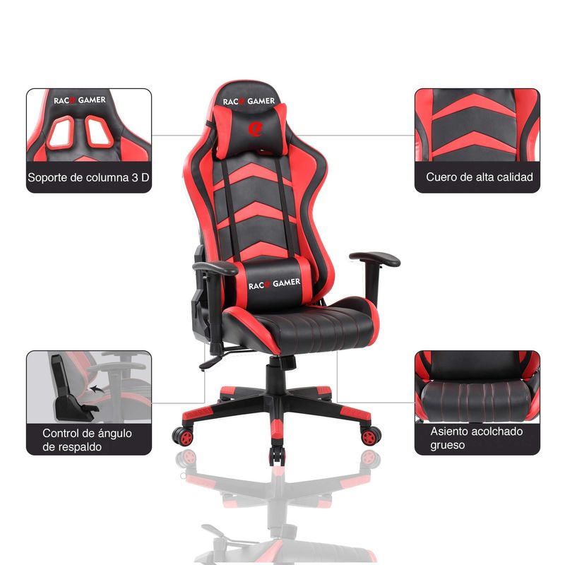 Silla de oficina ergonómica, silla de computadora con respaldo medio c -  VIRTUAL MUEBLES