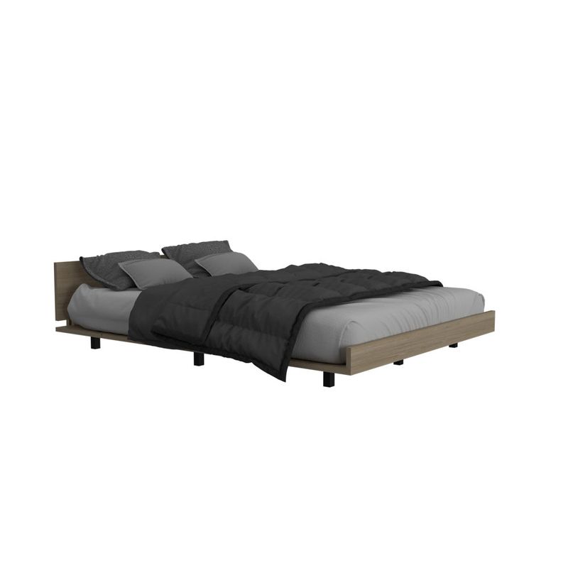 Base Cama Doble Felix, Café Claro, Incluye Tendido de Tablas - VIRTUAL  MUEBLES