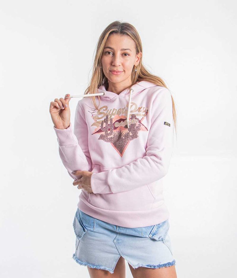 Sudadera con capucha para mujer Superdry. Rosa. M.Usado. Bien – Outlet Deja  Vu