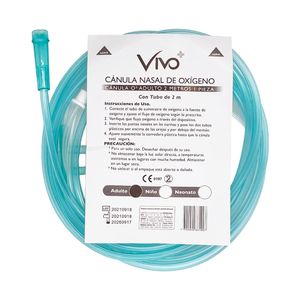 Canula Nasal De Oxigeno Vivo+ Adulto 2 Metros