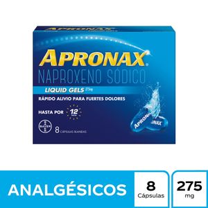 Apronax 275 Mg Cápsula Líquida Naproxeno Sódico Caja X 8 Cápsulas