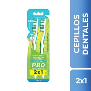 Oferta Cepillo Dental X 1000 Doble Accion Duro 2X1