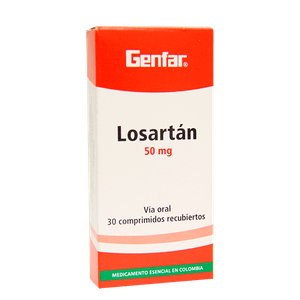 Genfar Losartan 50Mg X 30 Tabletas Recubiertas