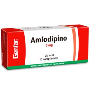 Genfar Amlodipino 5Mg Caja X 10 Comprimidos