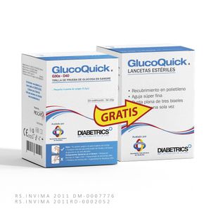 Ofertas Tiras Reactivas Glucoquick D40 X 50 + 50 Lancetas