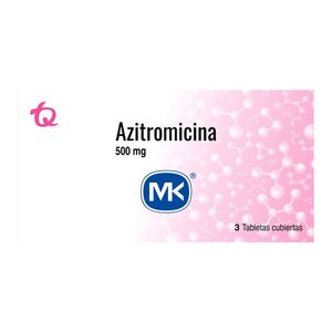 Azitromicina Mk 500Mg Caja X 3 Tabletas Cubiertas