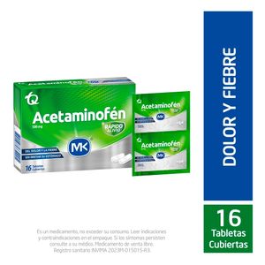 Acetaminofen Mk 500Mg Caja X 16 Tabletas