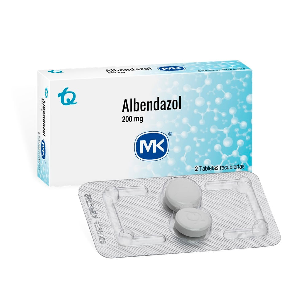 Albendazol Mk X 200Mg Caja X 2 Tabletas Recubiertas - Tienda Coasmedas