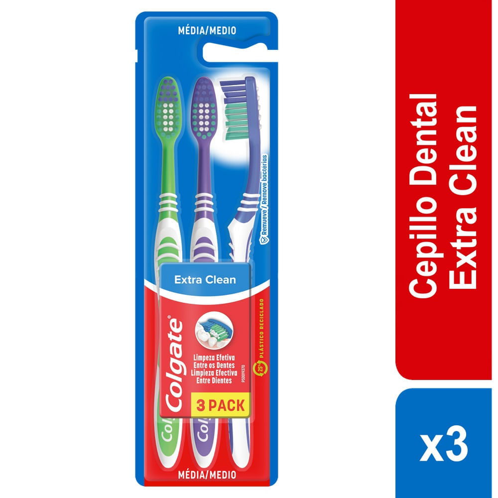 Cepillo Dental Colgate Extra Clean X 3Und