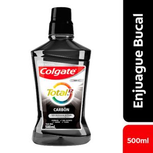 Enjuague Bucal Colgate Total 12 Carbon Activado X 500ml