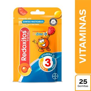 Redoxitos Total Vitaminas C,D + Zinc Bolsas X 25 Gomas