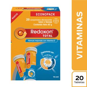 Redoxon Total Vitaminas C,D + Zinc x 20 tabletas