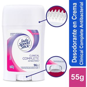 Desodorante Antitranspirante Mujer Lady Speed Stick Clínical Complete Powder Crema X 55g