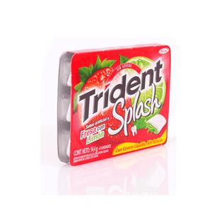 Chicle Trident Splash Fresa Lima X8Un