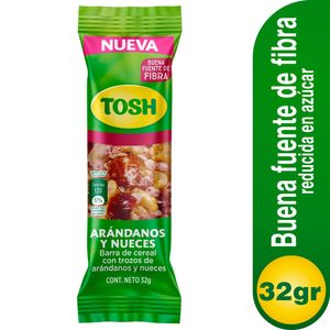 Barra Tosh Cereal Arandanos Y Nueces 32G