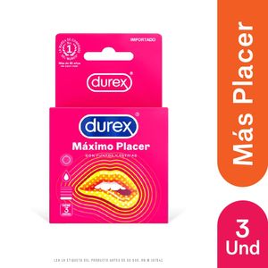 Condones Durex Maximo Placer X 3Und