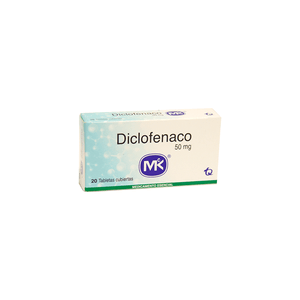 Diclofenaco Mk 50Mg Caja X 20 Tabletas Cubiertas