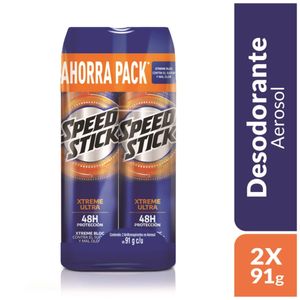 Desodorante Antitranspirante Hombre Speed Stick 24/7 Xtreme Ultra Aerosol 91g X 2Und
