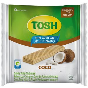 Galleta Tosh Wafer Multicereal Coco Bolsa X 6Und