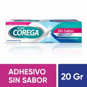 Crema Adhesiva Ultra Corega Sin Sabor X 20g