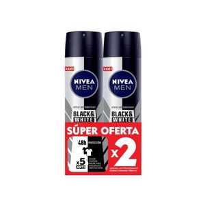 Oferta Desodorante Nivea Men Black/White X 150Ml X 2 Und