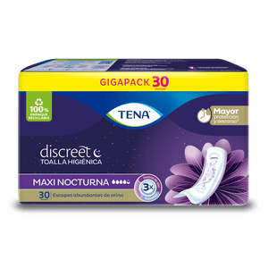 Toallas Higienicas Tena Discreet Maxi Nocturnas X 30Und