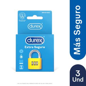 Condones Durex Extra Seguro X 3Und