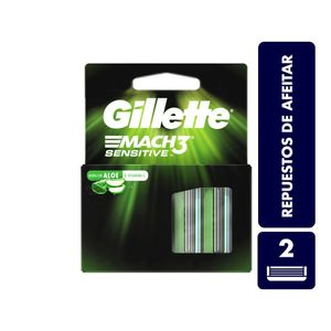 Repuestos De Afeitar Gillette Mach3 Sensitive X 2Und