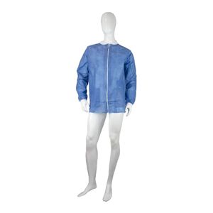 Chaqueta Desechable Alfasafe Cremallera Azul