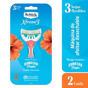 Maquina Afeitar Schick Xtreme3 Hawaiian Tropic X 2Und
