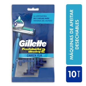 Maquinas De Afeitar Desechables Gillette Prestobarba Ultragrip2 X 10Und