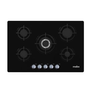Cubierta Empotrable a Gas de 76 cm Vidrio Negro Mabe - PM7650GV0