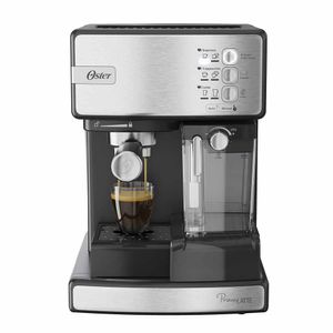 Cafetera Expreso Oster 2 tazas Primalatte BVSTEM6603SS Plata