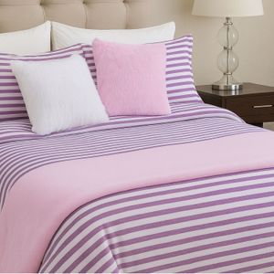 Funda Duvet Estampado Franjas Lila Doble